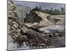 Empty Reservoir Behind the Broken South Fork Dam That Caused the Johnstown Flood in Pennsylvania-null-Mounted Giclee Print