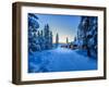 Empty Road Close to the Icehotel, Jukkasjarvi, Lapland Sweden-null-Framed Photographic Print