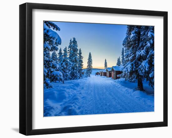 Empty Road Close to the Icehotel, Jukkasjarvi, Lapland Sweden-null-Framed Photographic Print