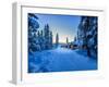 Empty Road Close to the Icehotel, Jukkasjarvi, Lapland Sweden-null-Framed Photographic Print