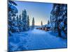 Empty Road Close to the Icehotel, Jukkasjarvi, Lapland Sweden-null-Mounted Photographic Print