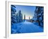 Empty Road Close to the Icehotel, Jukkasjarvi, Lapland Sweden-null-Framed Photographic Print