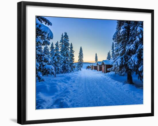 Empty Road Close to the Icehotel, Jukkasjarvi, Lapland Sweden-null-Framed Photographic Print