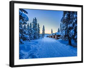 Empty Road Close to the Icehotel, Jukkasjarvi, Lapland Sweden-null-Framed Photographic Print