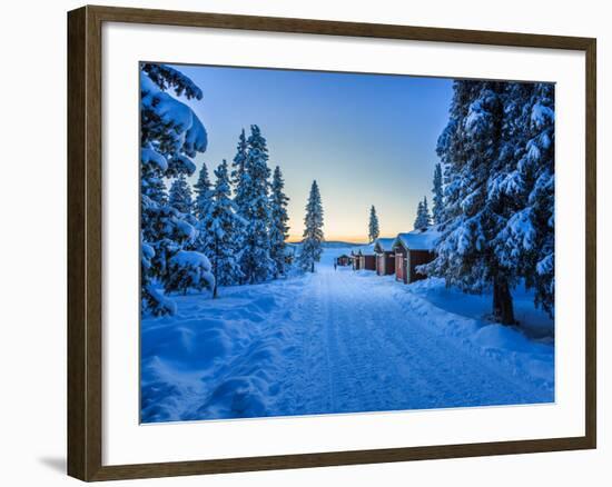 Empty Road Close to the Icehotel, Jukkasjarvi, Lapland Sweden-null-Framed Photographic Print