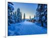 Empty Road Close to the Icehotel, Jukkasjarvi, Lapland Sweden-null-Framed Photographic Print