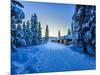 Empty Road Close to the Icehotel, Jukkasjarvi, Lapland Sweden-null-Mounted Photographic Print