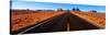 Empty Road, Clouds, Blue Sky, Monument Valley, Utah, USA-null-Stretched Canvas