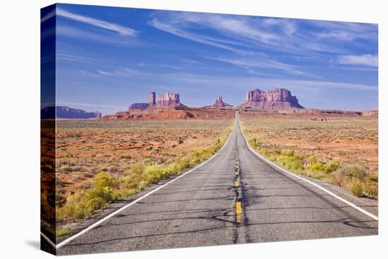 Empty Road, Highway 163, Monument Valley, Utah, United States of America, North America-Neale Clark-Stretched Canvas