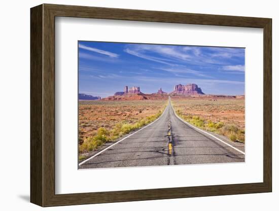 Empty Road, Highway 163, Monument Valley, Utah, United States of America, North America-Neale Clark-Framed Photographic Print