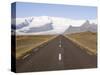 Empty Road Leading Towards Fjallsjokull Glacier Near Jokulsarlon, Iceland, Polar Regions-Gavin Hellier-Stretched Canvas