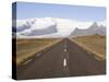 Empty Road Leading Towards Fjallsjokull Glacier Near Jokulsarlon, Iceland, Polar Regions-Gavin Hellier-Stretched Canvas