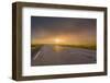 Empty Road with Fog and Sunset.-Arctic-Images-Framed Photographic Print