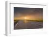 Empty Road with Fog and Sunset.-Arctic-Images-Framed Photographic Print