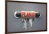 Empty Roll Of Toilet Paper With The Phrase Plan B, Concept For Alternative Planning-Flynt-Framed Art Print