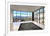 Empty Room Interior with Floor to Ceiling Windows and Scenic View-PlusONE-Framed Photographic Print