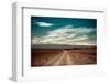 Empty Rural Road Going Through Prairie under Cloudy Sky in Charyn Canyon-Im Perfect Lazybones-Framed Photographic Print