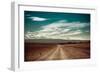 Empty Rural Road Going Through Prairie under Cloudy Sky in Charyn Canyon-Im Perfect Lazybones-Framed Photographic Print