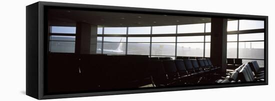 Empty Seats in an Airport Lounge, USA-null-Framed Stretched Canvas