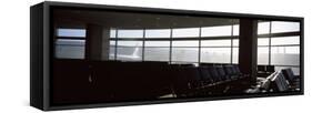 Empty Seats in an Airport Lounge, USA-null-Framed Stretched Canvas