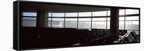 Empty Seats in an Airport Lounge, USA-null-Framed Stretched Canvas