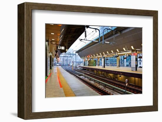 Empty Shinkansen Platform-coward_lion-Framed Photographic Print