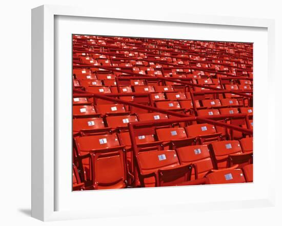 Empty Stadium Seats-null-Framed Photographic Print