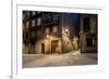 Empty Street of Barri Gotic at Night, Barcelona-NejroN Photo-Framed Photographic Print