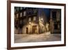 Empty Street of Barri Gotic at Night, Barcelona-NejroN Photo-Framed Photographic Print