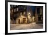 Empty Street of Barri Gotic at Night, Barcelona-NejroN Photo-Framed Photographic Print