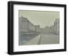 Empty Streets at Lancaster Place, Seen from Waterloo Bridge, London, 1896-null-Framed Photographic Print