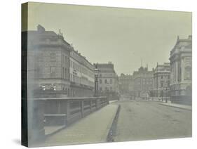 Empty Streets at Lancaster Place, Seen from Waterloo Bridge, London, 1896-null-Stretched Canvas