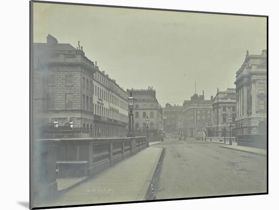 Empty Streets at Lancaster Place, Seen from Waterloo Bridge, London, 1896-null-Mounted Premium Photographic Print