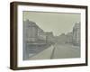 Empty Streets at Lancaster Place, Seen from Waterloo Bridge, London, 1896-null-Framed Photographic Print