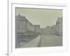 Empty Streets at Lancaster Place, Seen from Waterloo Bridge, London, 1896-null-Framed Photographic Print