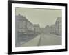 Empty Streets at Lancaster Place, Seen from Waterloo Bridge, London, 1896-null-Framed Photographic Print