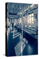 Empty Subway Car NYC-null-Stretched Canvas