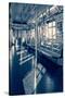 Empty Subway Car NYC-null-Stretched Canvas