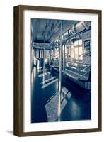 Empty Subway Car NYC-null-Framed Photo