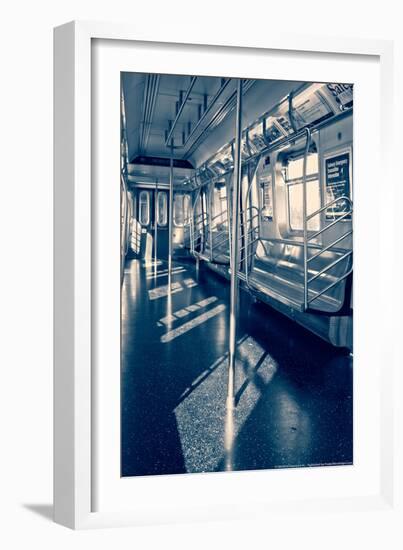 Empty Subway Car NYC-null-Framed Photo