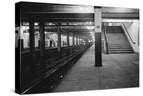 Empty Subway Station at 181st Street-null-Stretched Canvas