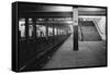 Empty Subway Station at 181st Street-null-Framed Stretched Canvas