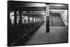 Empty Subway Station at 181st Street-null-Framed Stretched Canvas