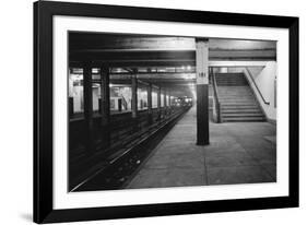 Empty Subway Station at 181st Street-null-Framed Photographic Print