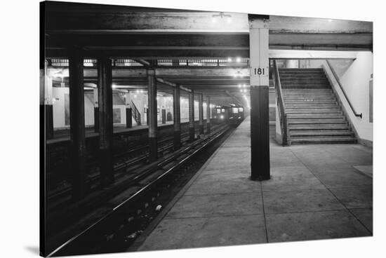 Empty Subway Station at 181st Street-null-Stretched Canvas