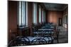Empty Tables in Long Room-Nathan Wright-Mounted Photographic Print