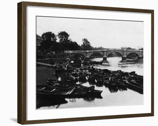 Empty Thames Punts-null-Framed Photographic Print