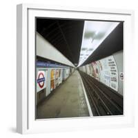 Empty Tube Station, Blackhorse Road on the Victoria Line, London, 1974-Michael Walters-Framed Photographic Print