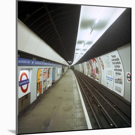 Empty Tube Station, Blackhorse Road on the Victoria Line, London, 1974-Michael Walters-Mounted Photographic Print