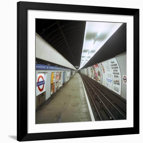 Empty Tube Station, Blackhorse Road on the Victoria Line, London, 1974-Michael Walters-Framed Photographic Print